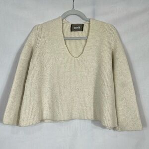 Reformation Alpaca Sweater Size S Cream 100% Alpaca Yarn Chunky Sweater